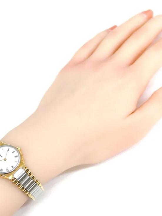 Vintage Yves Saint Laurent Two-Tone Roman Dial Quartz Watch |1990s - Picture 6 of 16